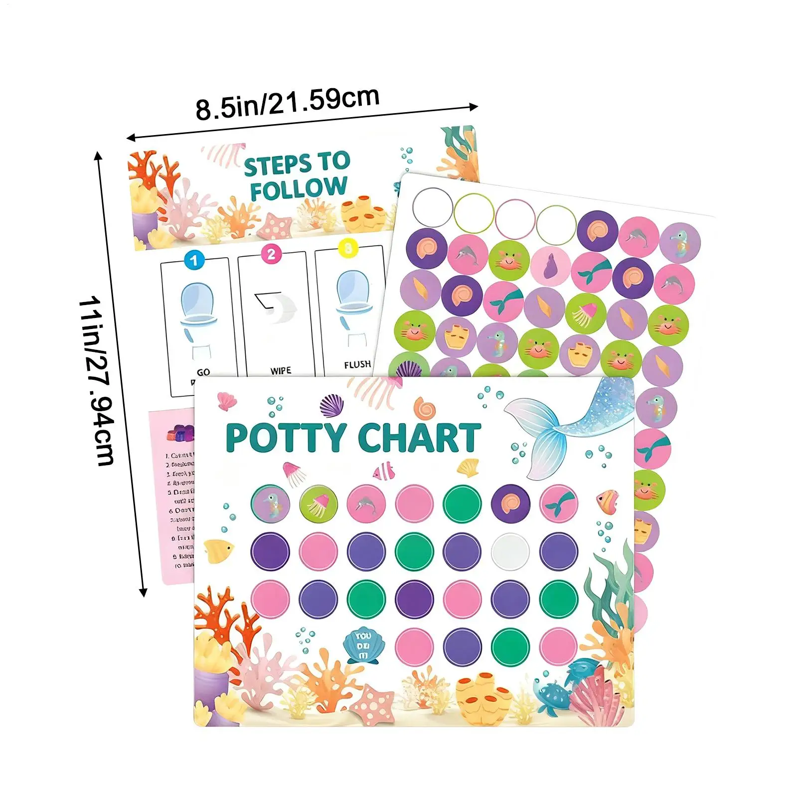 مخطط ملصق للتدريب على استخدام المرحاض، مخطط ملصق لجوائز تعلم عادة المرحاض للأطفال للتدريب على استخدام المرحاض لمدة 2-4 سنوات