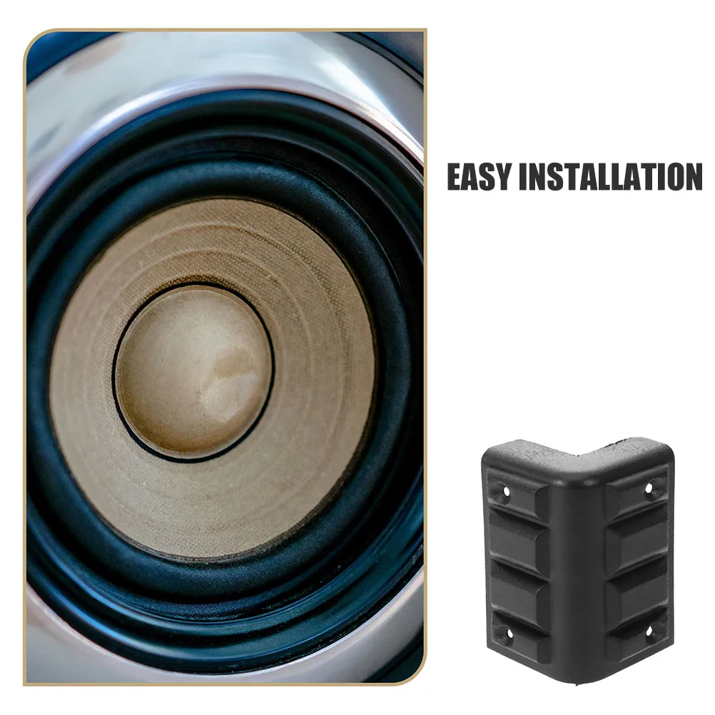 10Pcs Speaker Corners Protector Plastic Cabinet Corner Guards Scratch Dent Resistance Easy Install for Stage Audio Equipment Box