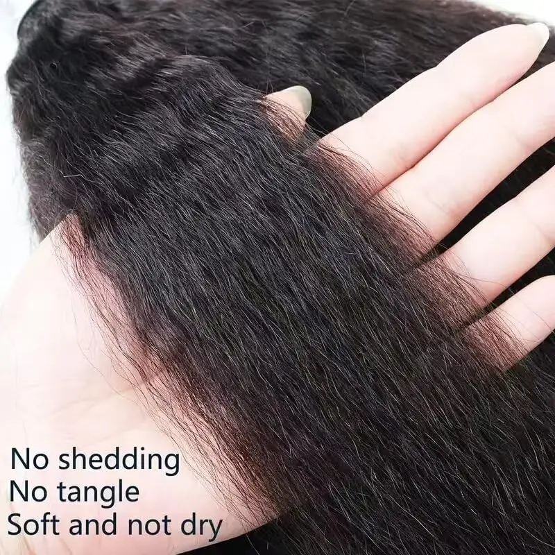 14 16 18 حزم مستقيمة غريب الشعر البشري 3 حزم 10A 100% شعر بشري غير معالج للنساء اللون الأسود الطبيعي