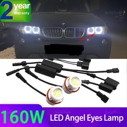 160w 6000K White lamp LED Angel Eyes Marker Lights Bulbs For BMW E87 E39 M5 E60 E61 E63 E64 M6 E65 E66 E83 X3 E53 X5 2000-2008