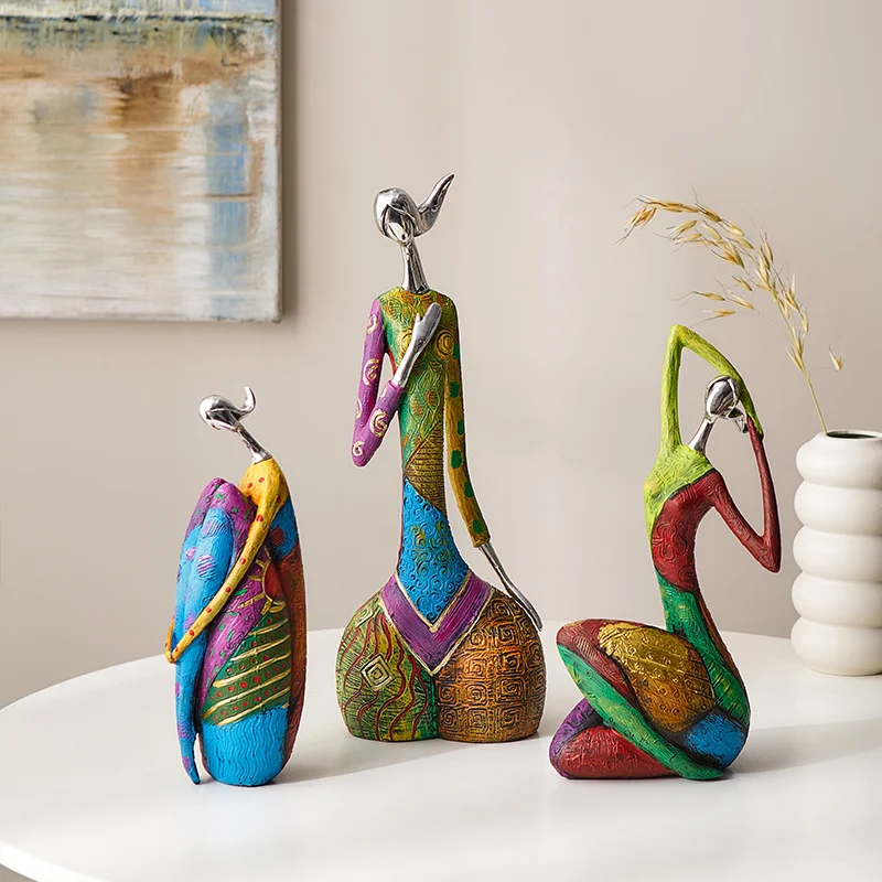 

Modern Abstract Yoga Girl Resin Figure Sculpture Luxury Nordic Home Living Room Wine Cabinet Office Desktop Decoration Crafts