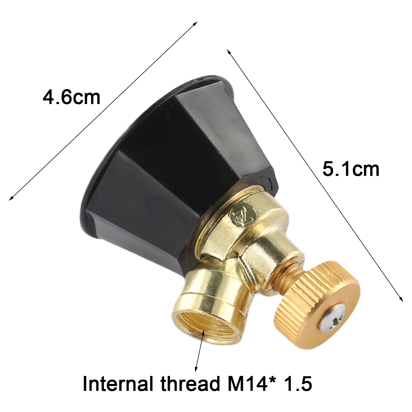 อุปกรณ์รดน้ำผักผลไม้หัวฉีดฝอยขนาด5.1x4.6ซม. ปรับได้อุปกรณ์สีดำอัลลอยคุณภาพสูงสำหรับฟาร์ม