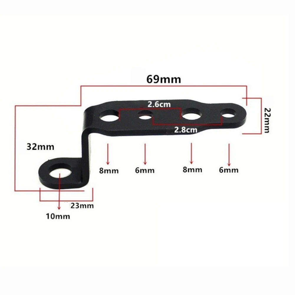 

Steel motorcycle bracket for mounting extra headlights and rearview mirror lights compatible with a wide range of motorcycles
