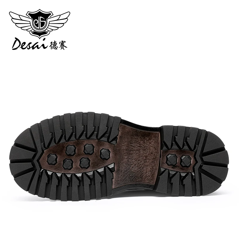 DESAI Men Boots Outdoor Shoes Style Formal Men Shoes Casual Designer Fashion Lace-up 2023 Winter New Color