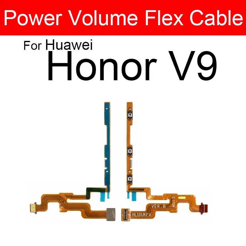 كابل مرن للطاقة والحجم لهاتف هواوي V8 الإصدار العالي القياسي V9 Play V10 V20 كابل شريط مرن بزر مفتاح الطاقة والمستوى