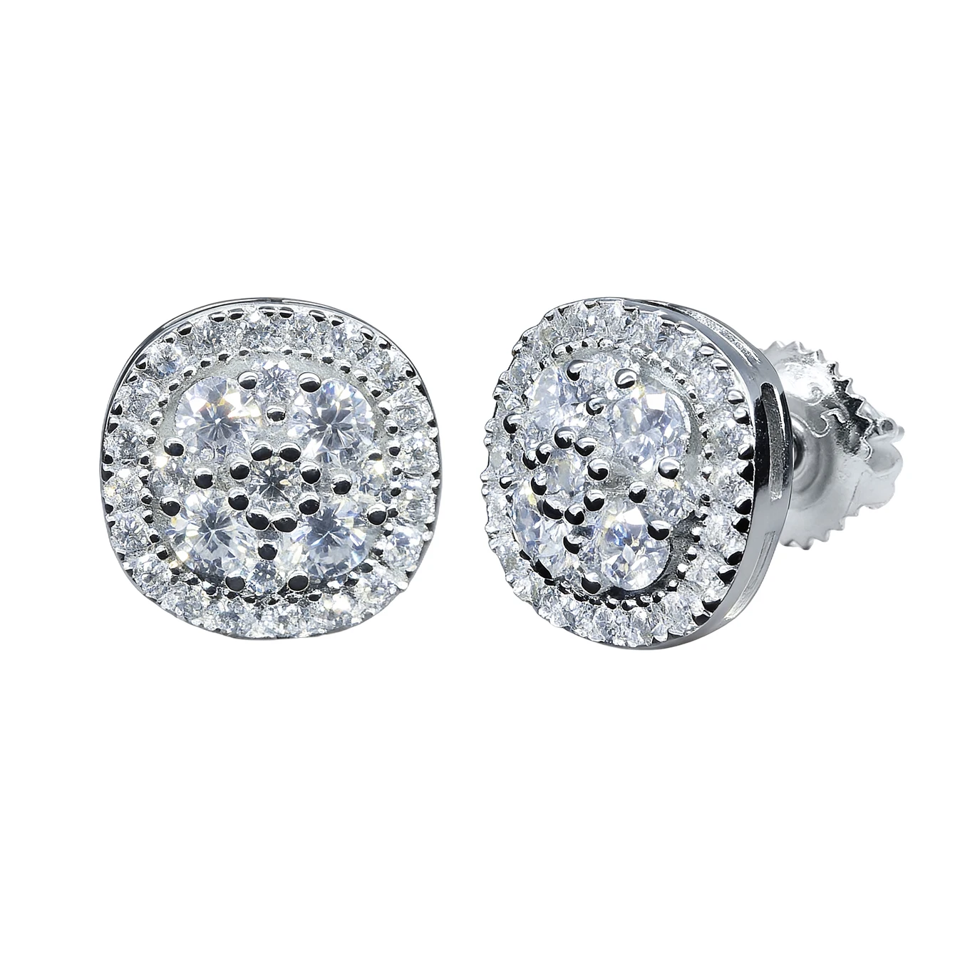 0.64 Carat Round Moissanite Stud Earrings,925 Sterling Silver Rhodium Plated Hypoallergenic Gra Certified for Women