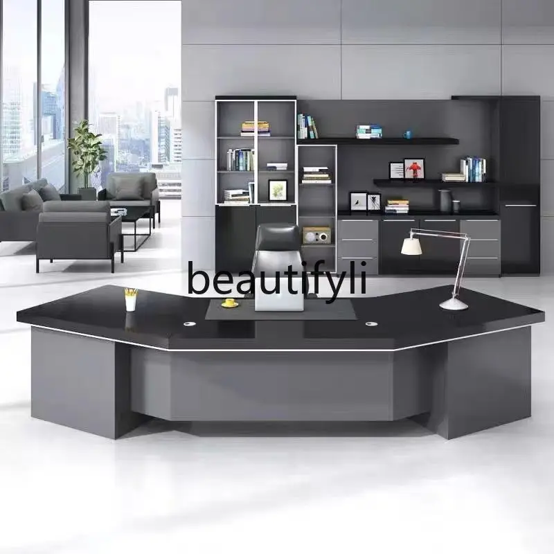 

Окрашенный стол босса, комбинированный стол президента, простой современный письменный стол для офиса