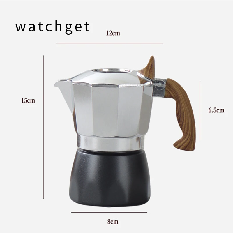watchget New Generation Double Valve Moka Pot with 3rd-Gen Pressure Boost Valve, Portable Manual Espresso Coffee Maker