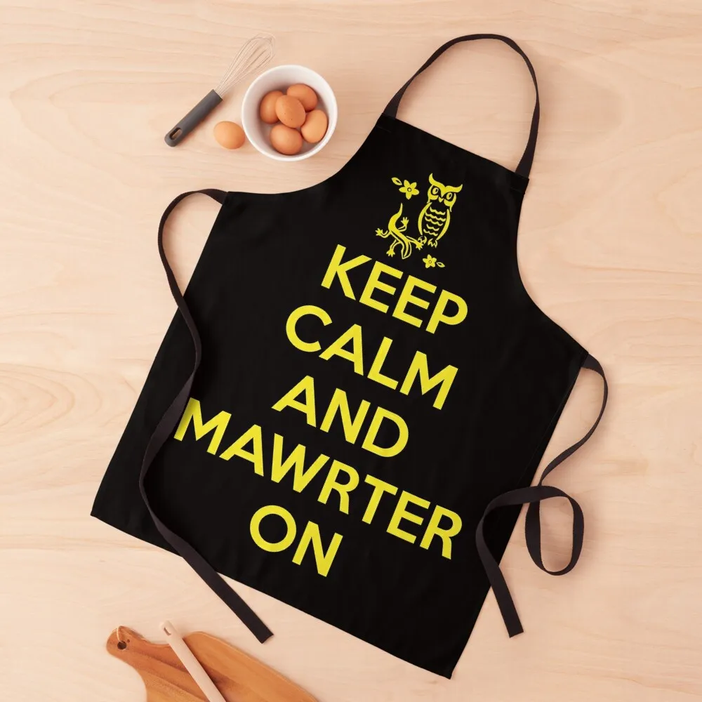 

Keep Calm and Mawrter On Apron Dress bib Kitchen Chef Kitchen on the wall Apron