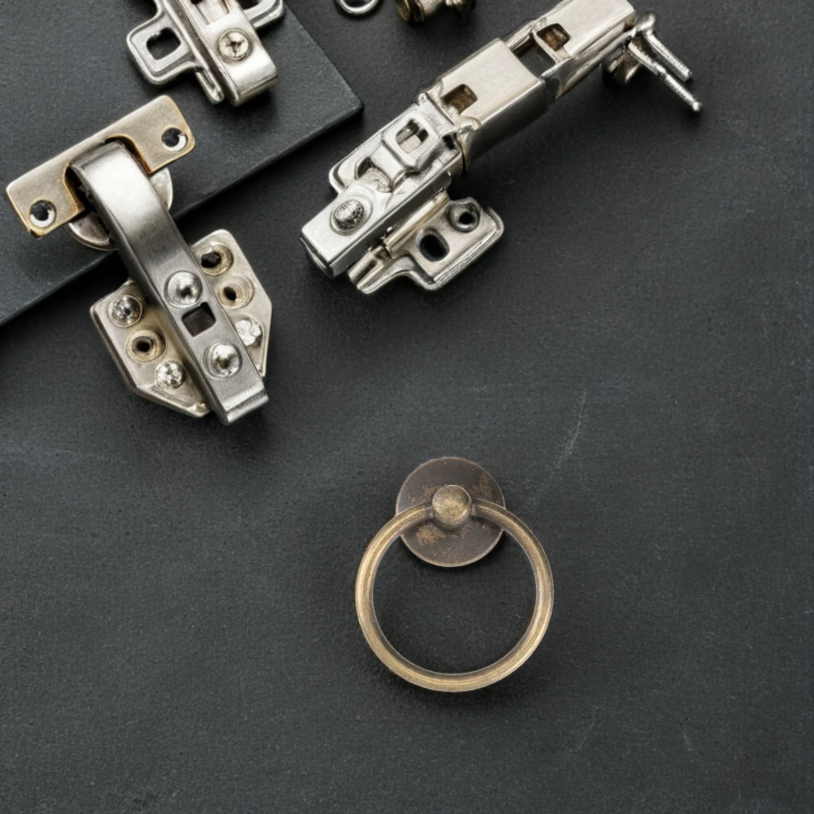 

10Pcs Metal Ring Drawer Pulls Vintage Drop Cabinet Handles Furniture Hardware for Cabinets Cupboard Dressers Metal Cabinet Pulls