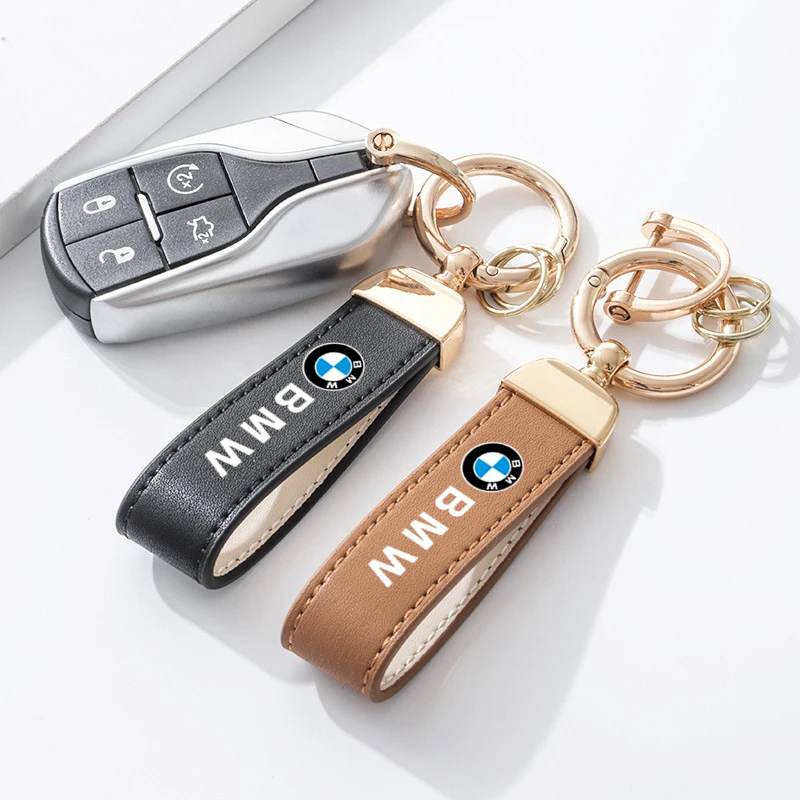 

Car Logo Leathe Key Ring Decoration Gift For B-BMW E46 E60 E64 F10 F20 F30 F06 F12 F13 E90 E92 E93 F80 F82 F87 Auto Accessories