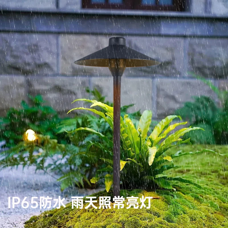 Outdoor waterproof mushroom LED lawn light umbrella lawn light garden villa bed and breakfast floor plug-in garden light