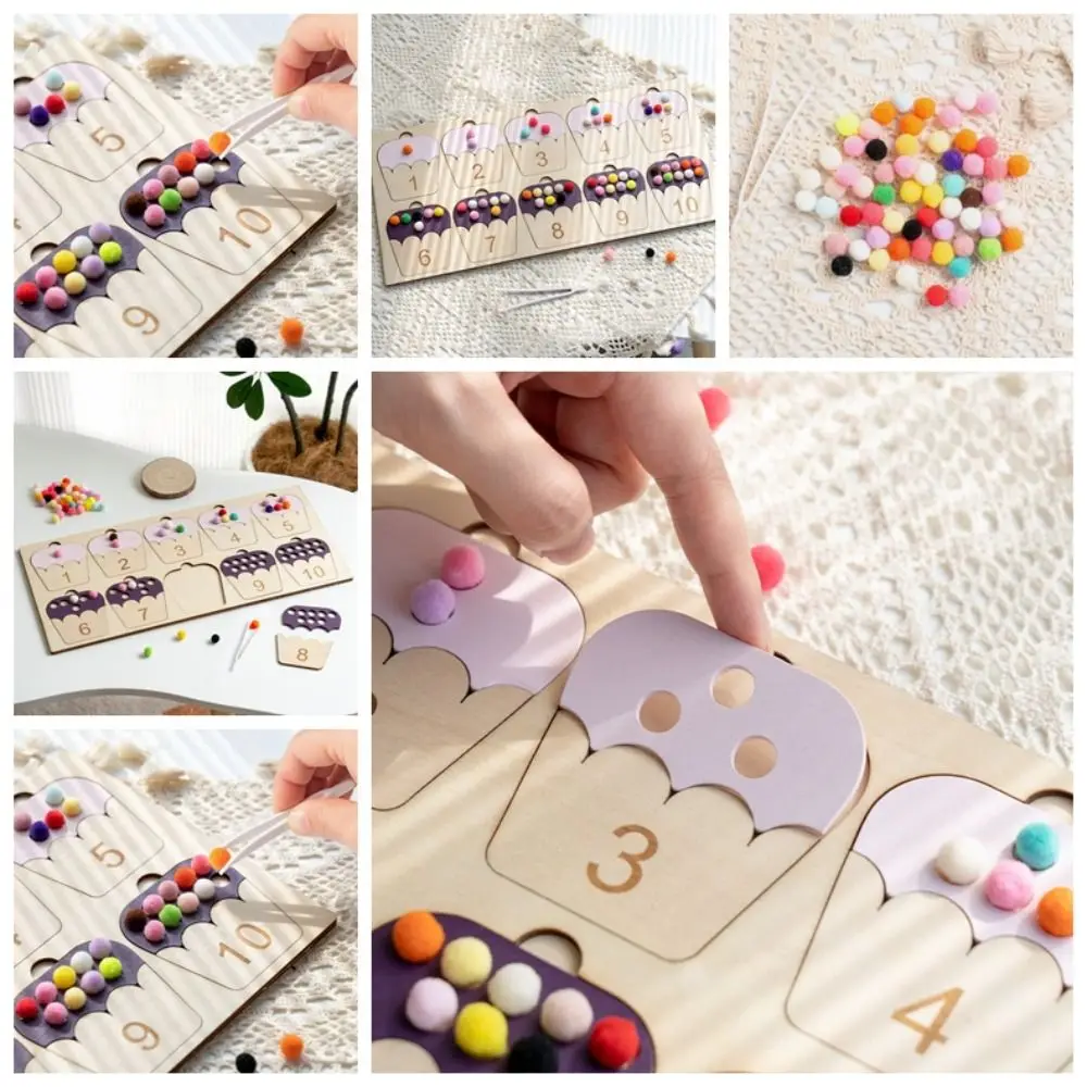 Jogo de posicionamento de madeira montessori colorido brinquedos de treinamento de concentração infantil educacional engraçado jogos de classificação de cores