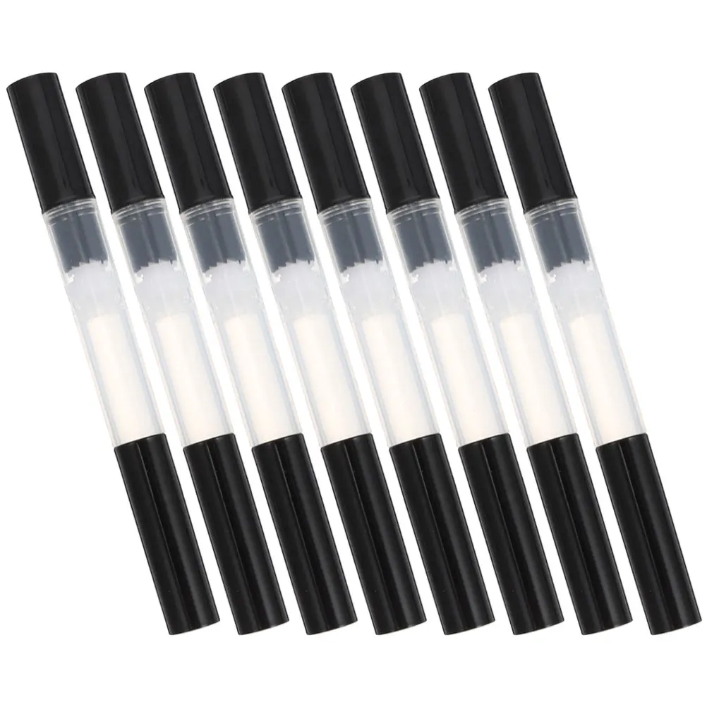 

8pcs Empty Cuticle Oil Pens Twist Lip Gloss Black Containers Cute Nail Tools Manicure Supply Portable Brush Applicator
