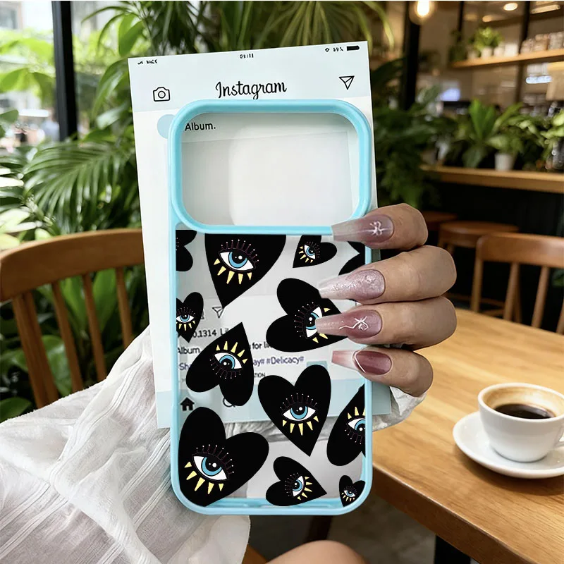 For IPhone 17 Turkish Lucky Eye Blue Evil Eye Phone Case for IPhone 17Pro 17 Pro Max 17Air 17ProMax Acrylic Hard PC Back Cover - náhled 5