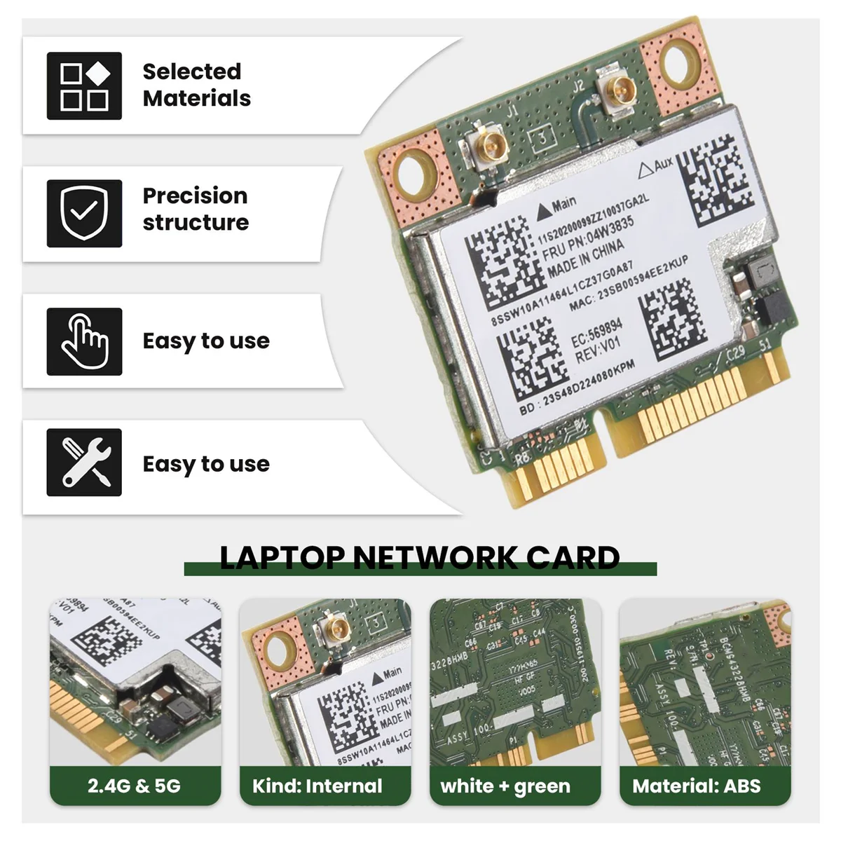 BCM943228HMB meio cartão PCI-E sem fio, WIFI, Bluetooth 4.0, Compacto para Lenovo E130, E135, E330, E335, E530, E535, E430, 4.0, 04W3764