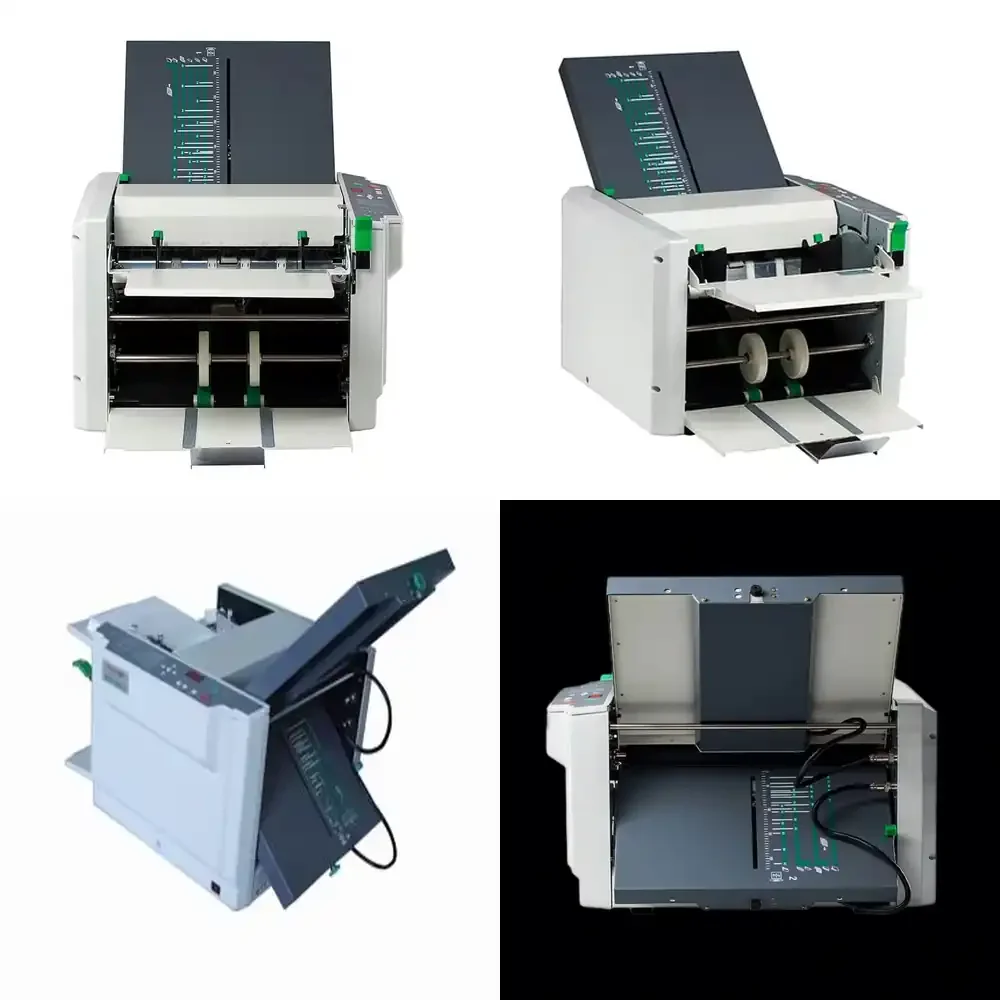 

Desktop 298A Electric Auto Feeding A4 Size Folder Cardboard Sheet A3 Paper Folding Machine for Paper Processing