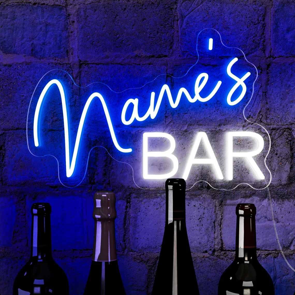 Home Bar Neon Sign,Custom Name Bar Neon Sign,Neon Sign Gifts, Neon Sign for Dad, Father's Day Gift Neon, Man Cave, Bar Sign