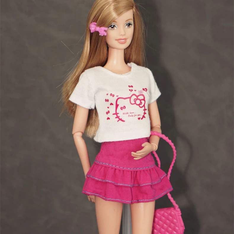 12 Zoll 30 cm Puppenkleidung, handgefertigt, lässiger Stil, Puppen-Outfit, geeignet für BJD-Puppen, modisches Kostüm-Set, Kawaii, Hauspuppe, DIY-Spielzeug – Detail 1
