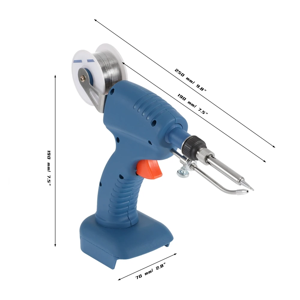 Imagem -03 - Ferro de Solda Elétrico sem Fio com Aquecimento Interno 20v 80w Envio Automático Pistola de Lata Ferramenta de Reparo de Soldagem para Bateria Makita