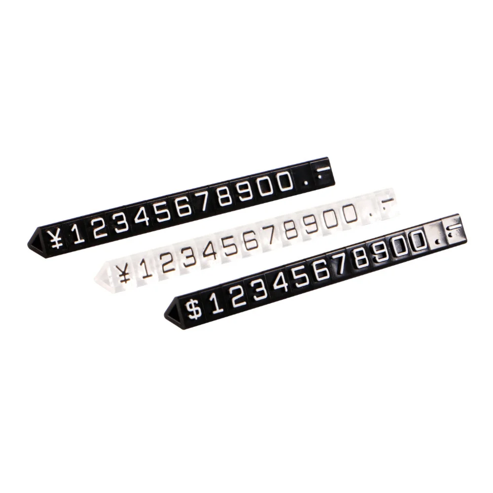 Preisblöcke Dollar Yuan Rmb Zifferncode Kit für Uhren Schmuck Einzelhandel Store Vitrine