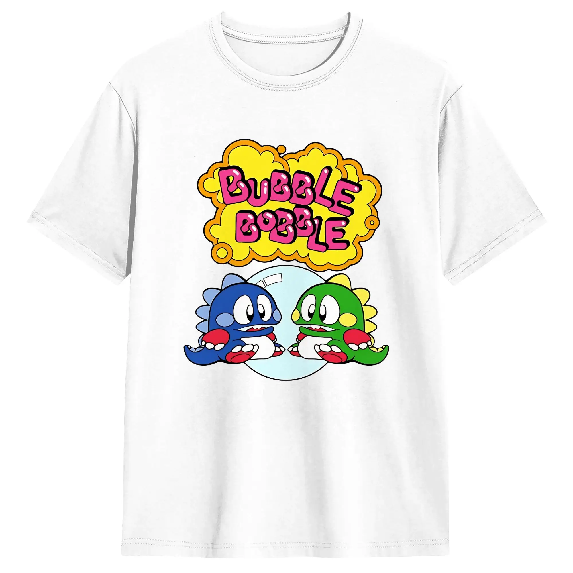 Image of Paar-T-Shirt Bubble Bobble T-Shirts Hipster Strand-T-Shirt Y2K Lustige Kleidung aus reiner Baumwolle Geschenkidee