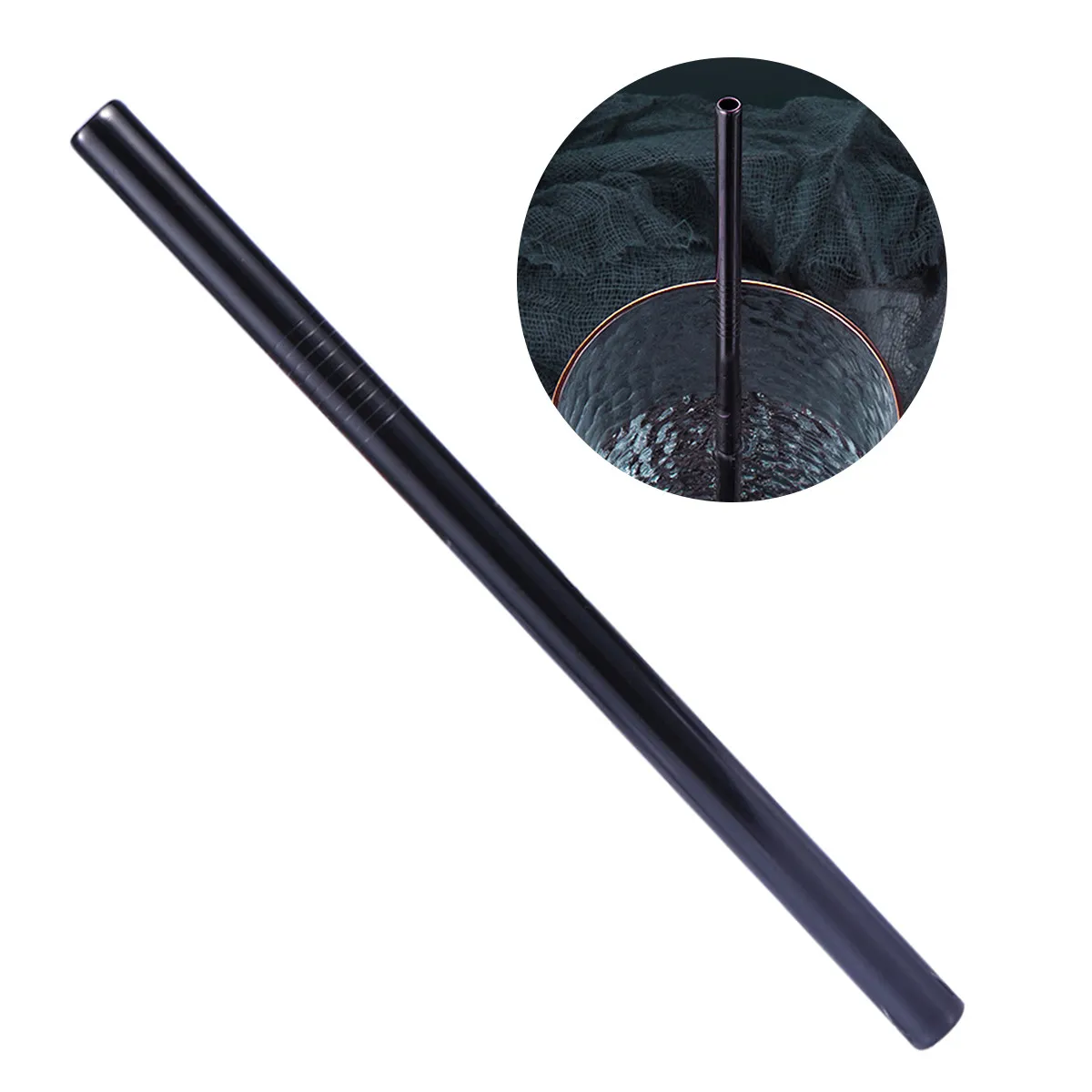 1Pcs Food Grade Stainless Steel Straight Drinking Straw 21.5x1.2cm Reusable for Tumblers Rust Proof Bpa Free Lifetime Durability