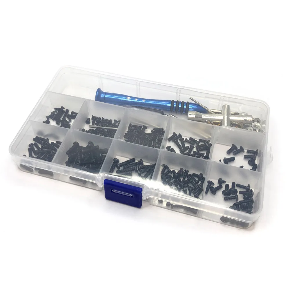 M2 M2.5 M3 Screw Fastener Kit Cross Sleeve Hex Wrench Swing Arm Pin Screws WLtoys 144001 124016 124017 124018 124019 1/14 1/12