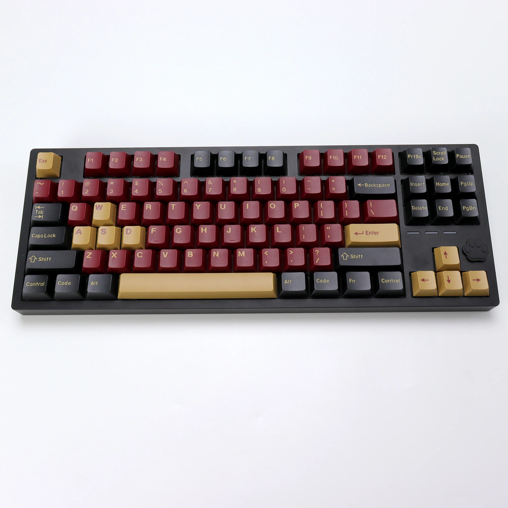 KBDiy GMK Red Samurai Keycap Cherry Profile Double Shot PBT ISO Keycaps For Gamer Mechanical Keyboard Kit Gaming Point Key Cap