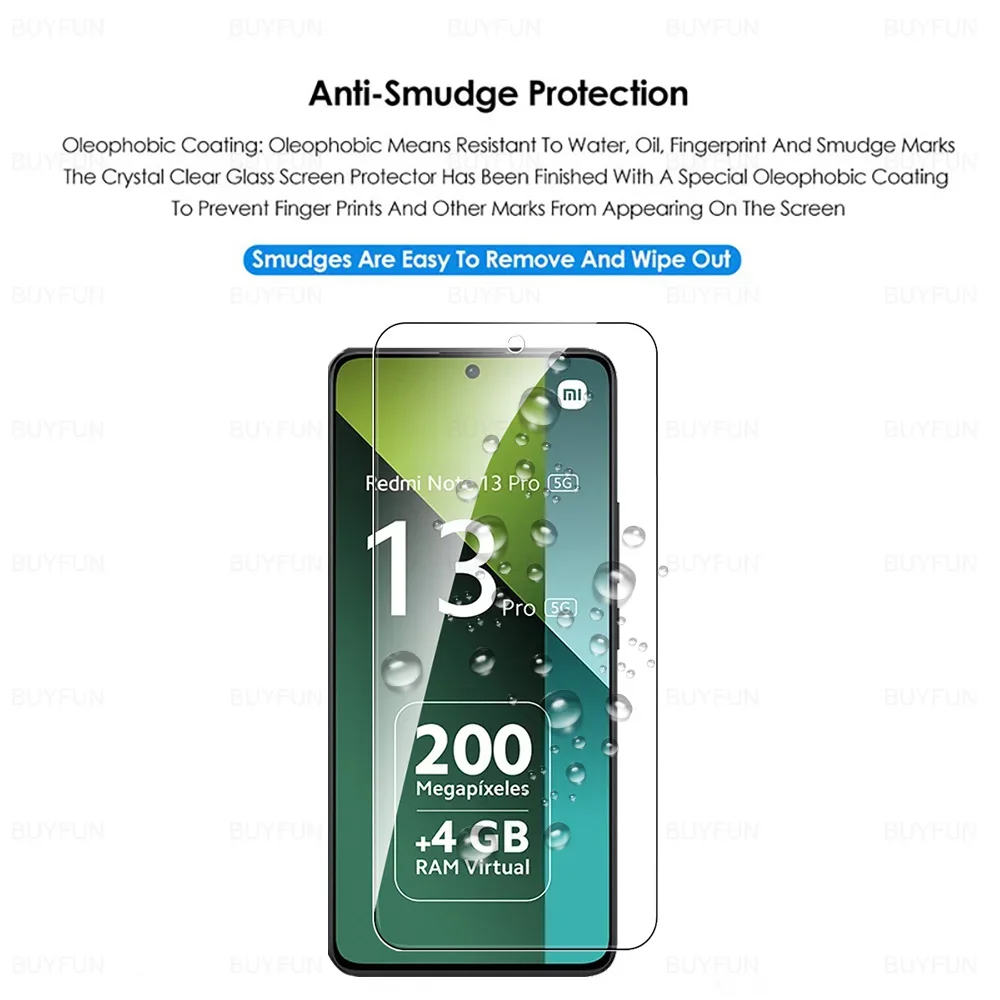 8 in 1 Tempered Glass For Redmi Note 13 Pro 5G Camera Glass Xiaomi Note13 14 Note14 13Pro Note13Pro 4G HD Lens Screen Protector