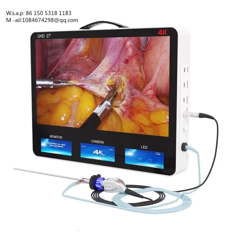 4K UHD Electric Portable med Camera with LED Light & Monitor CE Certified Class II