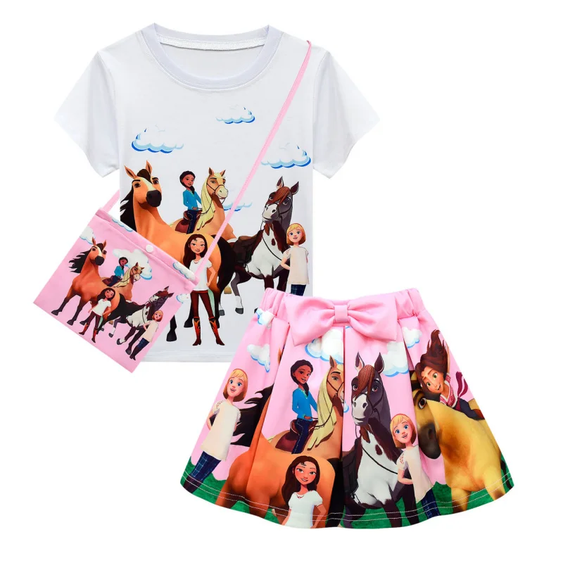 Cosplay Spirit Riding Free Little Horse King: Free Mercedes-Benz Children's Suit Skirt Girls Match Sets 3708