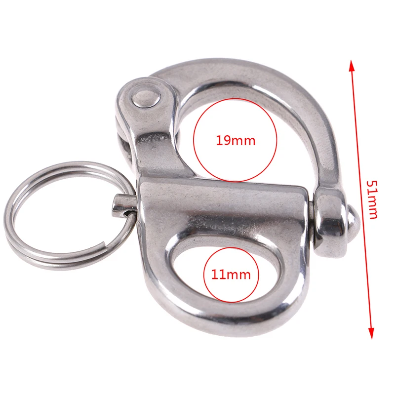 316 Stainless Steel Rigging Sailing Fixed Bail Snap Shackle Yacht Outdoor Living