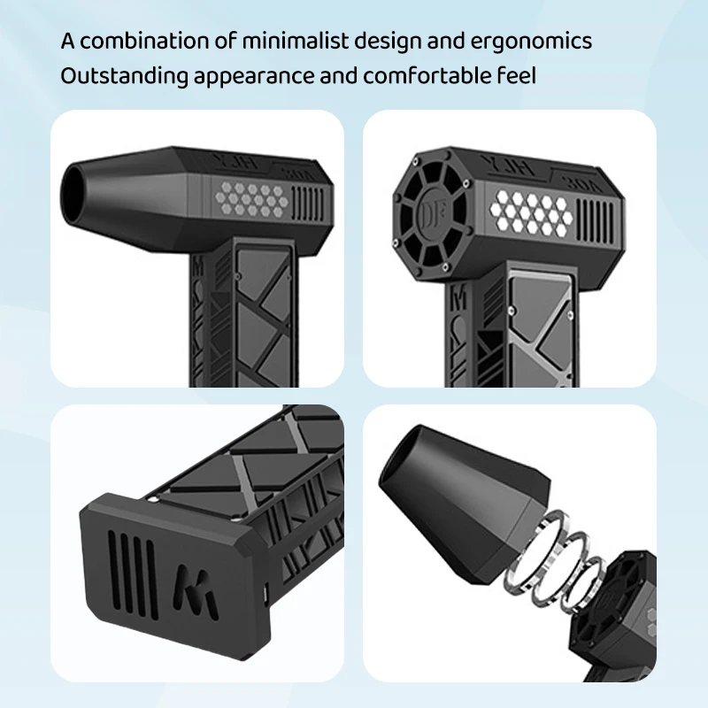 Snow Removal Blower Handheld Portable Mini Fan Turbo Fan 130,000 RPM 52m Air Speed Per Second For Car Dust Blowing