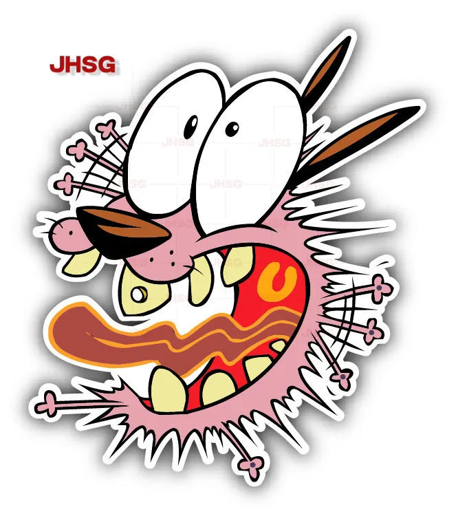 

Courage: The Cowardly Dog Shouts Car Sticker