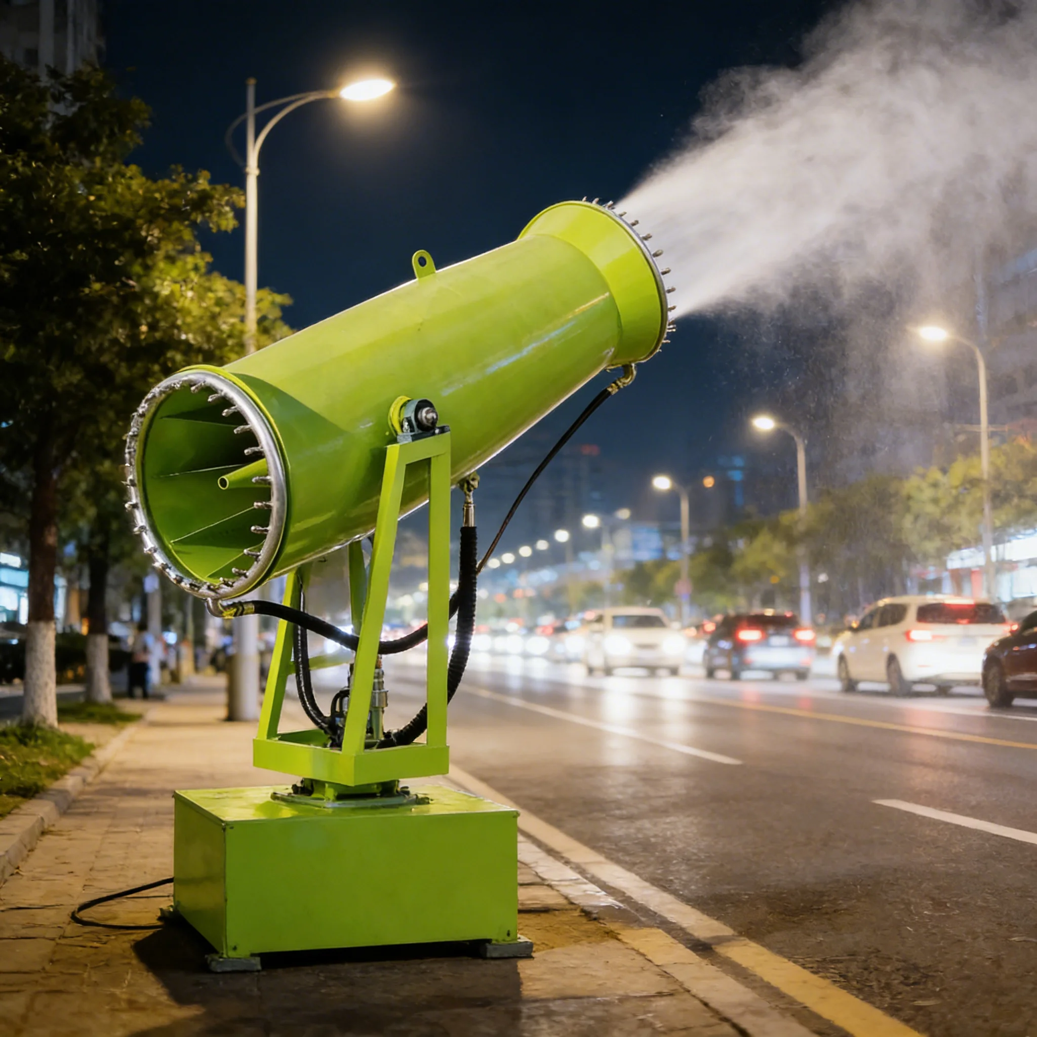 Electric Powered 60m Fog Cannon Machine Automatic Water Mist Blower For Construction Road Dust Suppression Systems