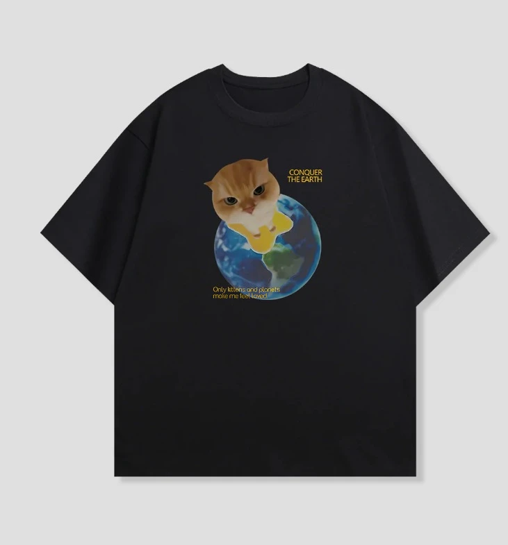 Korean Style Funny Gym Hamster Weightlifting Graphic Top Unisex Cute Workout Meme Casual Streetwear Versatile Short-sleeved