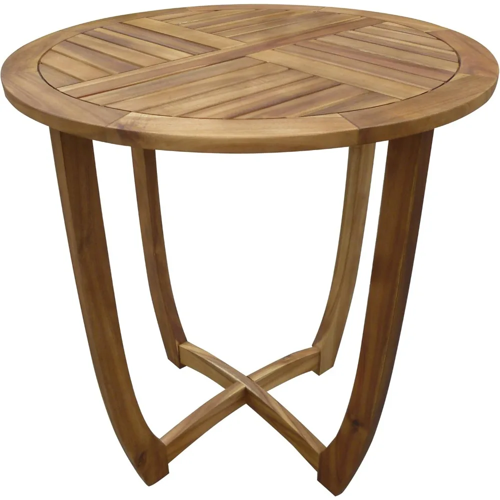 

Accent Round Table, Teak Finish Brown