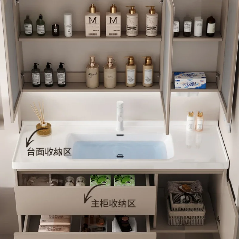 Washhand Bathroom Furniture Home Stand Full Washbasin Set Shower Modern Cabinet Full Luxury Hovedskapet Furniture Bathroom