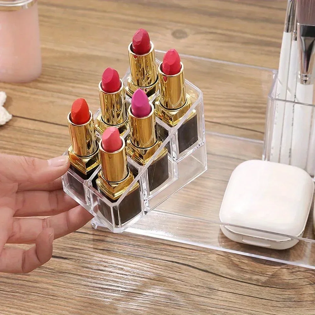 Make-up Organizer Cosmetische Opbergrek 1 stks Acryl Transparante Lippenstift Opbergdoos Desktop Badkamer Opbergdoos 6 Raster