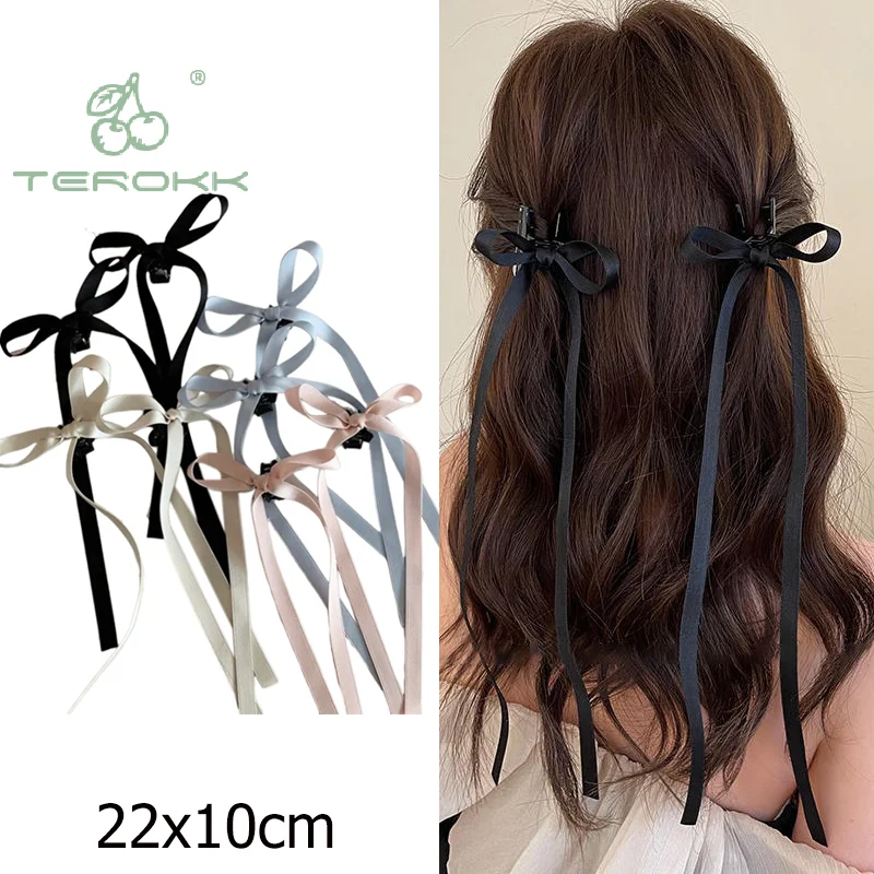 1Pcs Braided Bows Hair Clip Ribbons Sweet Double Ponytails Cute Headwear Girl Party Fashionable Hair Accessories Bow Hair Claw