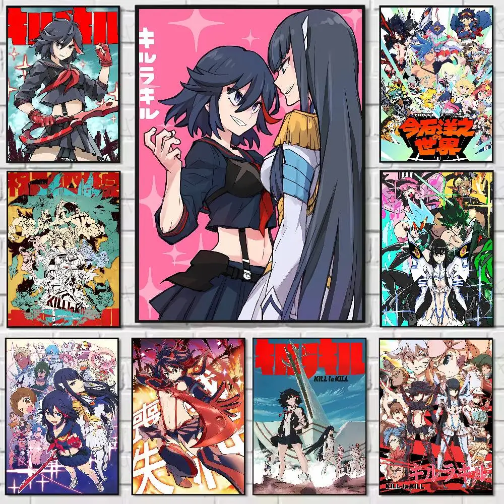 Hot Blooded Anime KILL La KILL Poster High Quality Print Waterproof Wall Art Sticker For Bar Living Room Decor Gift