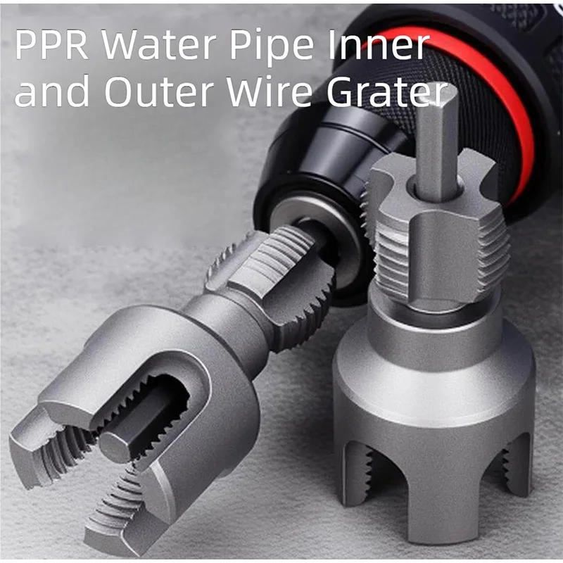 PPR Water Pipe Internal & External Integrated Thread Opener 4/6 Points Water Pipe Threading Tool For PVC Plastic Pipe Thread Tap