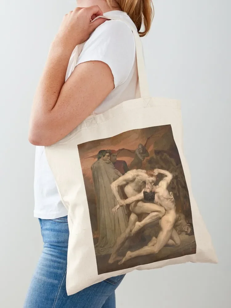 William-Adolphe Bouguereau - Dante and Virgil (Dante et Virgile) (1850) Tote Bag tote bags men shopper bag women canvas Tote Bag