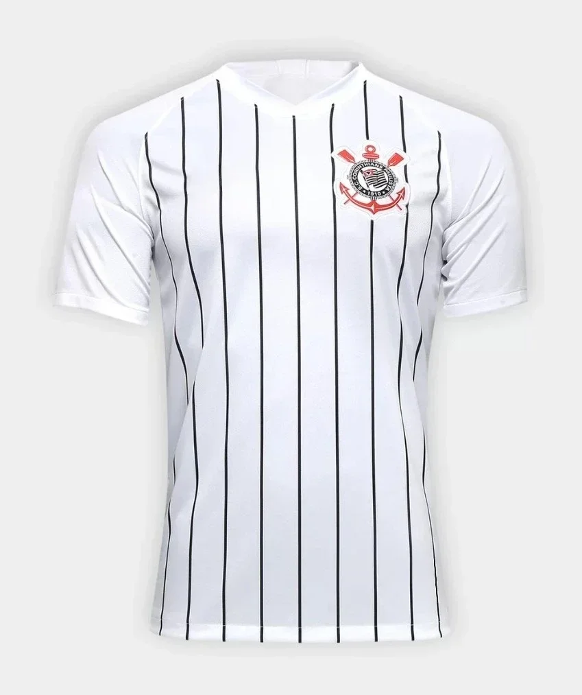Klassisches Tim-Style-Fußballtrikot, kurzärmeliges 3D-Druck-Shirt für Corinthians-Fans in Brasilien, schnelltrocknend, Eltern-Kind-Outfit – Detail 4