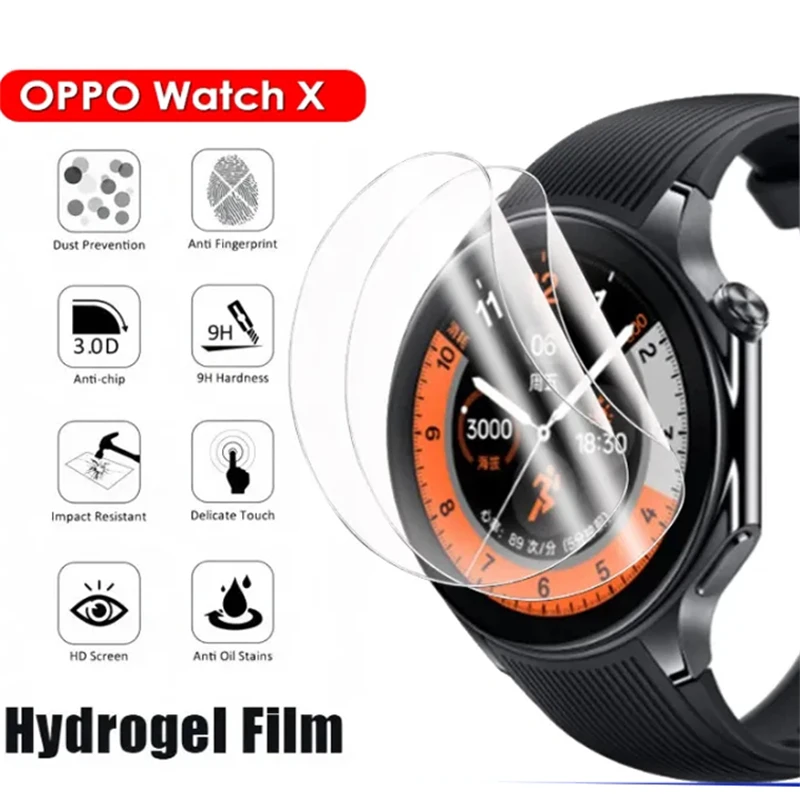 1-6pcs Hydrogel Film for Oppo Watch X Screen Protector Soft TPU Protective Films for Oppo WatchX Accessories Cover Not Glass