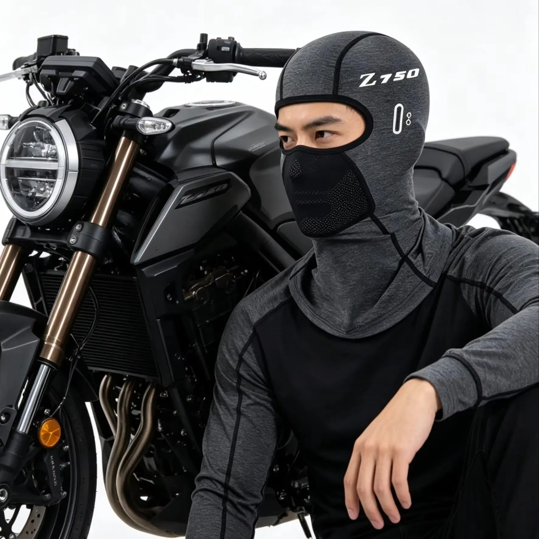 

All-Season Motorcycle Balaclava for Kawasaki Z750 Series – Summer Cooling UV Cap, Winter Warm Keep Mask for Z750/Z750R/Z750S
