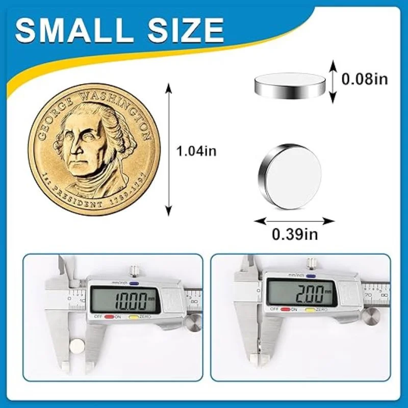 10x1/10x2/10x3/mm Verschiedene Größen, kleine Magnete, winzige runde Kühlschrankmagnete, vielseitig einsetzbar für Büro, Küchenschrank, Whiteboard – Detail 3