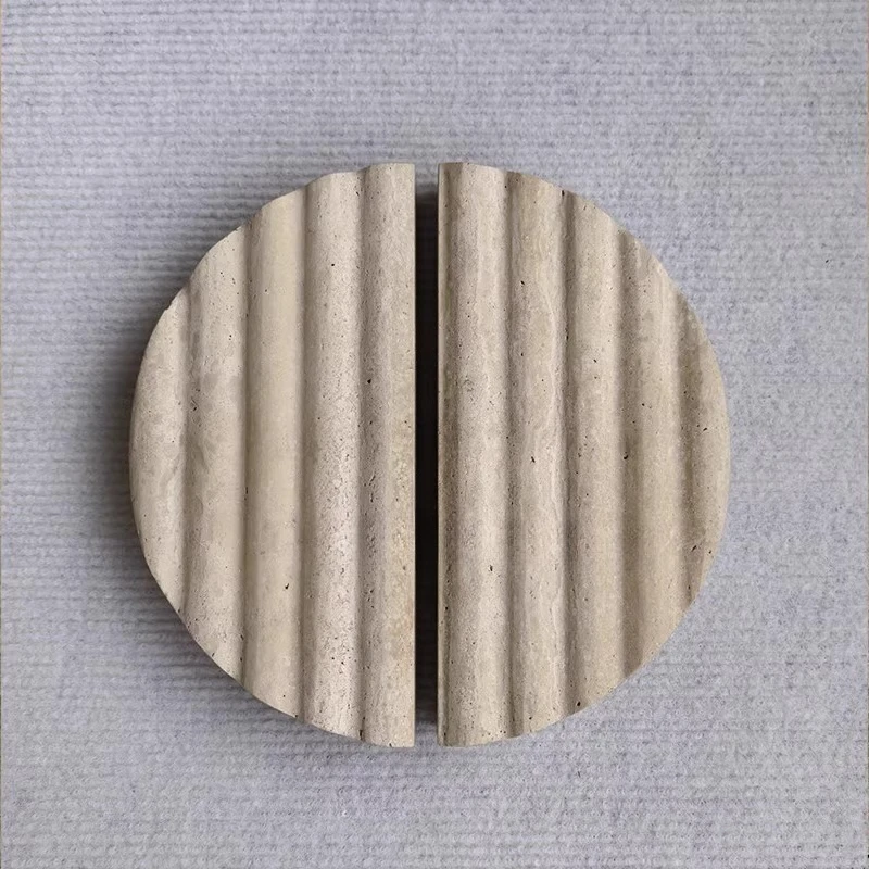 

French style silent style drawer wardrobe door natural marble handle high-end villa creative large-family home decoration handle
