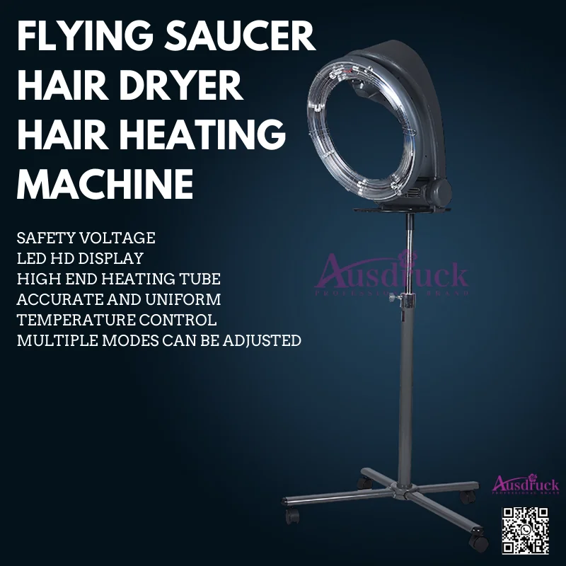 FLYING SAUCER Hair Dryer Machine By Ausdruck - Safety Voltage, High-End Heating Tube, Professional Grade